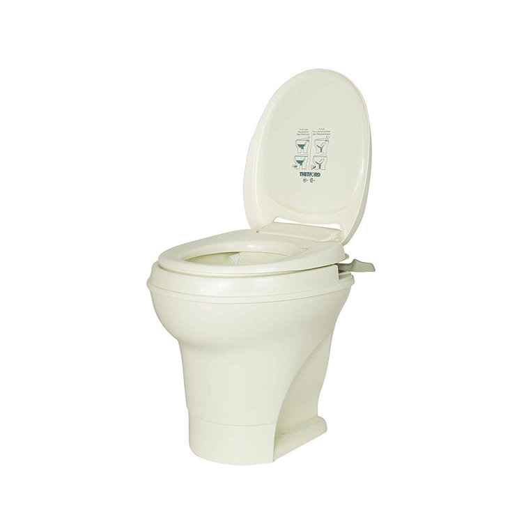 RV, Trailer & Camper Parts Toilet Seat & Cover Assembly Parchment for Thetford Aqua Magic IV